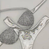 Hot Diamond European And American Swimsuit Bikini-Silver-2