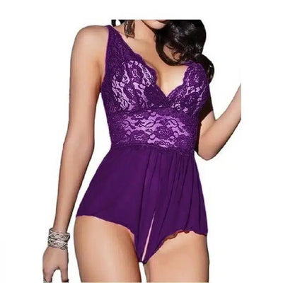 Lace lingerie-Purple-5