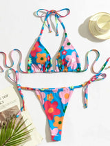 Ladies Fashion Personality Print Split Bikini-Picturecolor-1