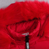 Ladies large fur collar padded down jacket-3