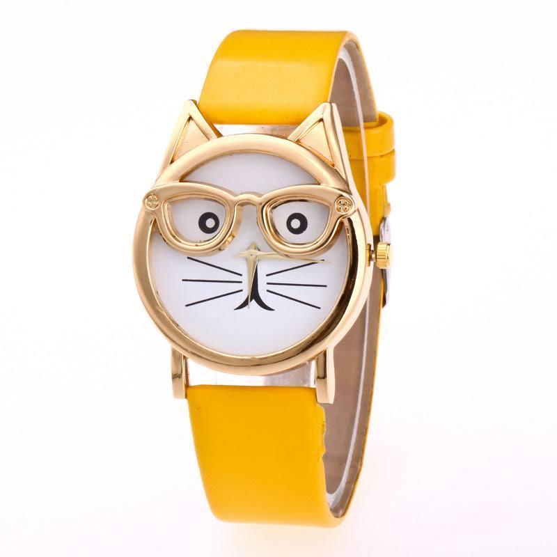 Lovely Cartoon Children Watch-Yellow-14