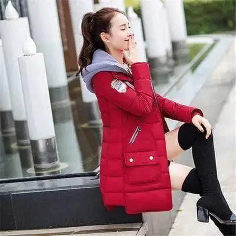 autumn and winter new Korean version of the wild cotton coat-1