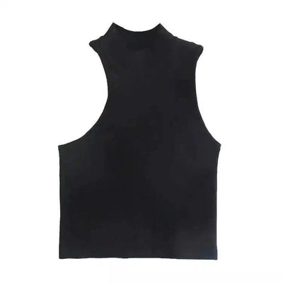 Sleeveless Knit Tank Tops for Layering-Black-3