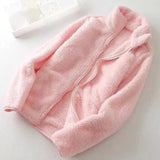 Cozy Coral Fleece Jacket for Ultimate Comfort-Pink-6