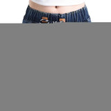 Elastic Women's hole casual shorts-5