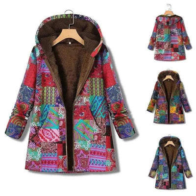 Ethnic style cotton-padded jacket Korean fashion-1