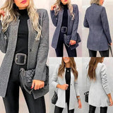 Women's Fitted Blazer with Button Closure-1