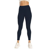 Fashion Stitching High Waist Yoga Pants-Navy Blue-6