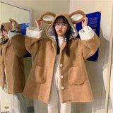 LOVEMI - Lovemi - Fashion Winter Bear Ears Bear Tail Imitation Lamb