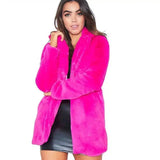 LOVEMI - Lovemi - Faux Fur Coat Women Long Sleeve Warm Thick Wave