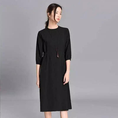 Good Side Of Thing Midi Dress-Black-2