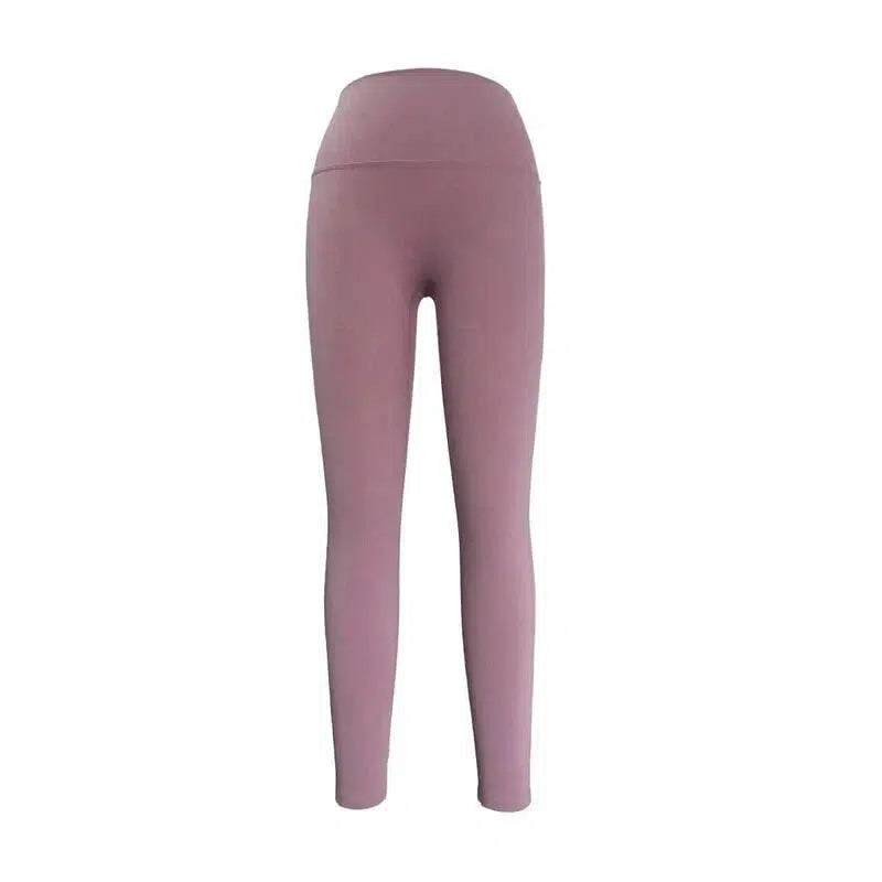 High-waisted workout pants-Pink-3