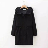 LOVEMI - Lovemi - Hooded drawstring waist jacket