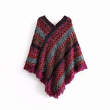 LOVEMI - Lovemi - Knitted fringed shawl coat