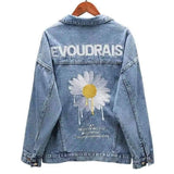 LOVEMI - Lovemi - Korean Style Loose Daisy Student All-Match Jacket