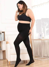 Large size velvet stockings fat-Black-3