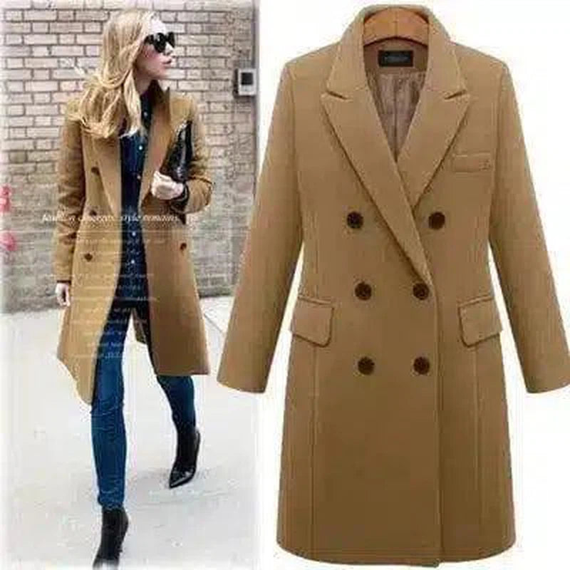 LOVEMI - Lovemi - Long woolen coat wool coat in windbreaker