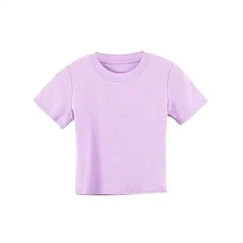 Kids' Cotton Crew Neck T-Shirt Short Sleeve-1