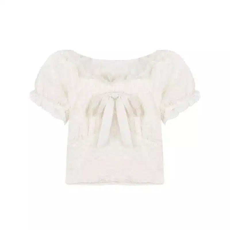 LOVEMI - Lovemi - One Shoulder Lace Chiffon Shirt Women Summer