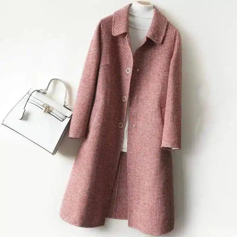 LOVEMI - Lovemi - Over-the-knee Fashionable Woolen Coat Loose