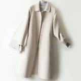 LOVEMI - Lovemi - Over-the-knee Fashionable Woolen Coat Loose