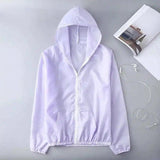 Hooded Zip-Up Jacket with Pockets-Purple-4