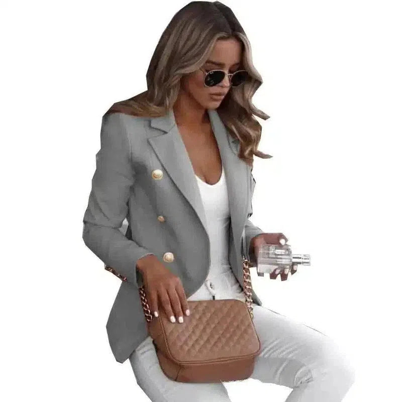 Chic Feminine Blazer for Effortless Style-gray-7