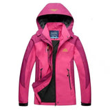 Waterproof Hooded Men's Jacket-Pink-4