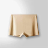 Summer Ice Silk Seamless Abdomen Safety Leggings-Apricot-4