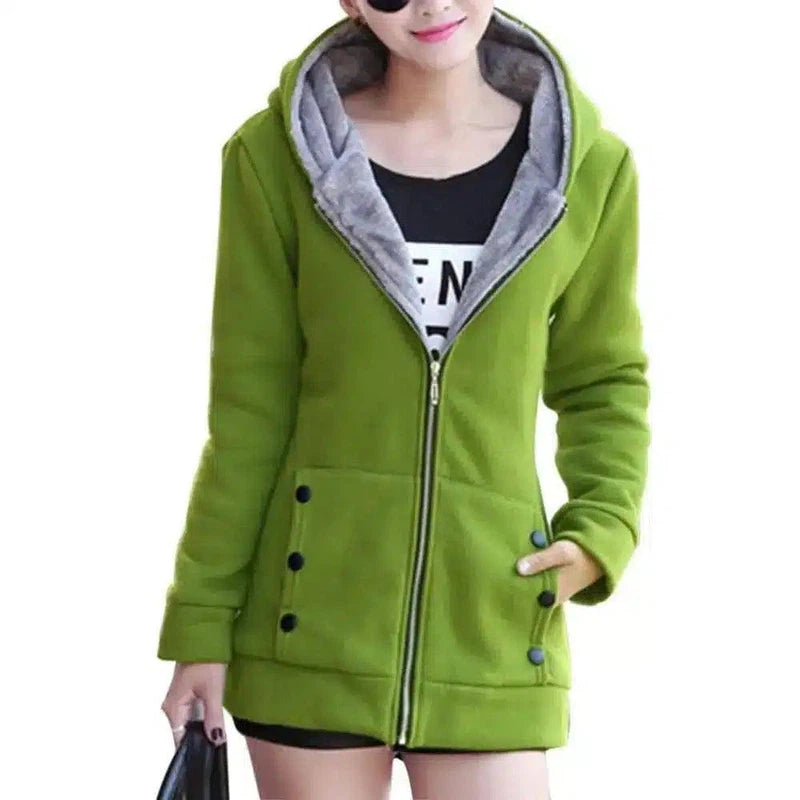 Cozy Cardigan Sweater with Hood for All Occasions-Green-4