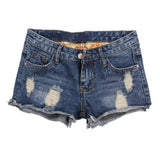 Torn Denim Shorts For Women-27