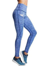 Women Pocket Casual Yoga Pants-Navy Blue-3