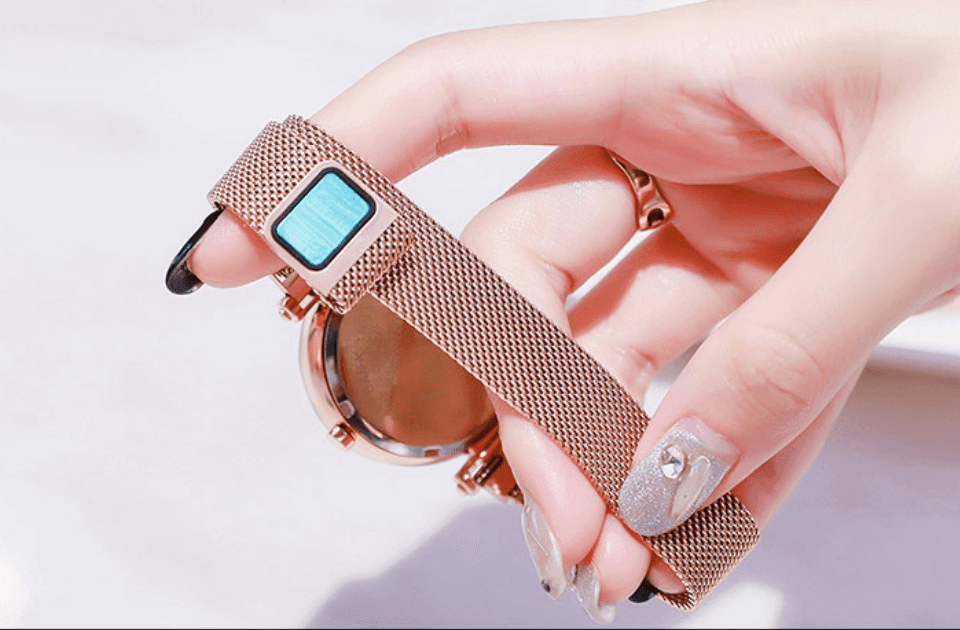 Luxury Women Watches Mesh Ladies Clock Magnet Buckle Starry-7