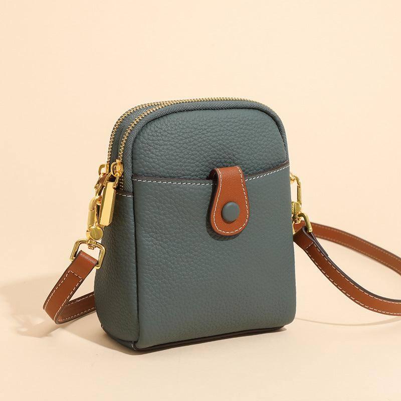 Lychee Pattern Mobile Phone Bag Small High Quality Leather Crossbody Bags For Women Wallet-5