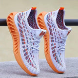 Men's Shoes Summer Breathable Sneakers For Men-Multicolor Orange-4