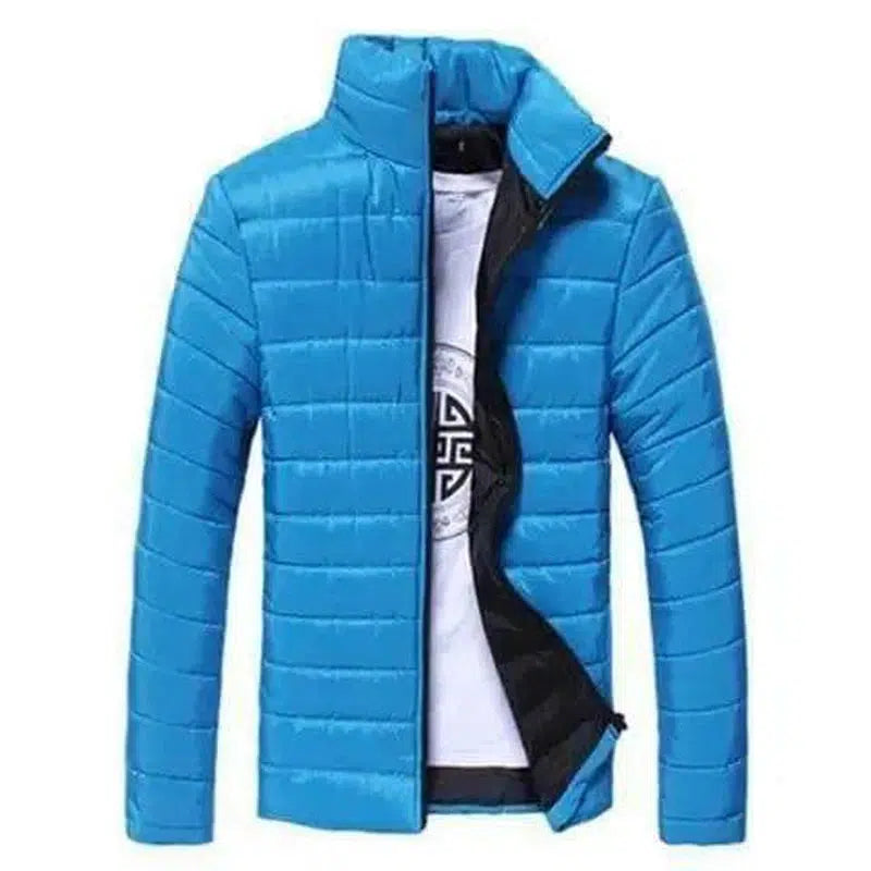 Stylish White Jacket for Men - Perfect for All Seasons-Sky blue-6