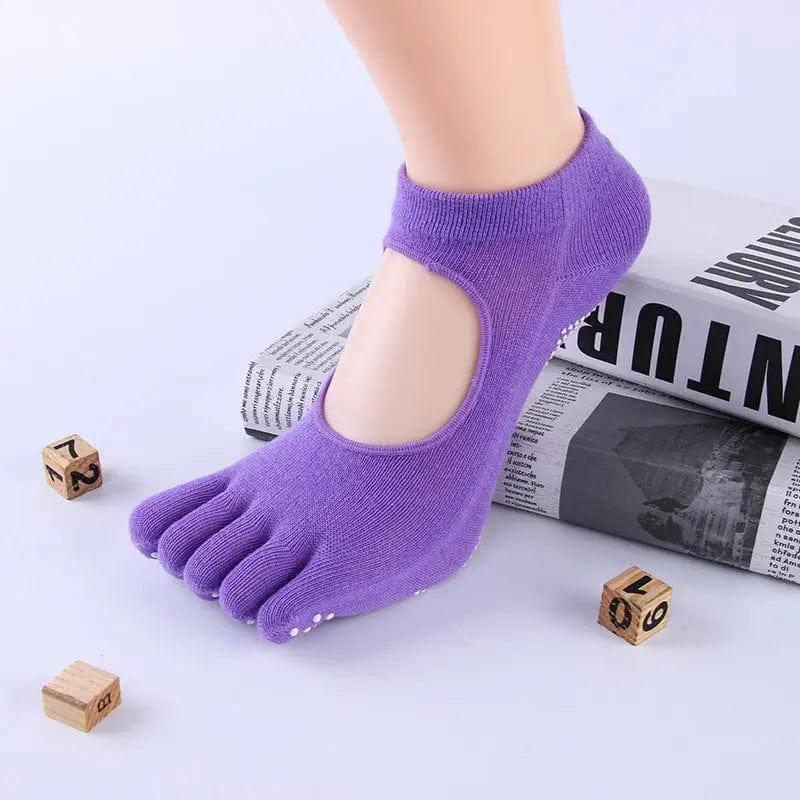 Non-slip yoga socks-Purple-8