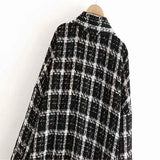 Plaid tweed coat-5