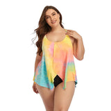 Plus-Size Tropical Tankini Swimwear Set for Women-5