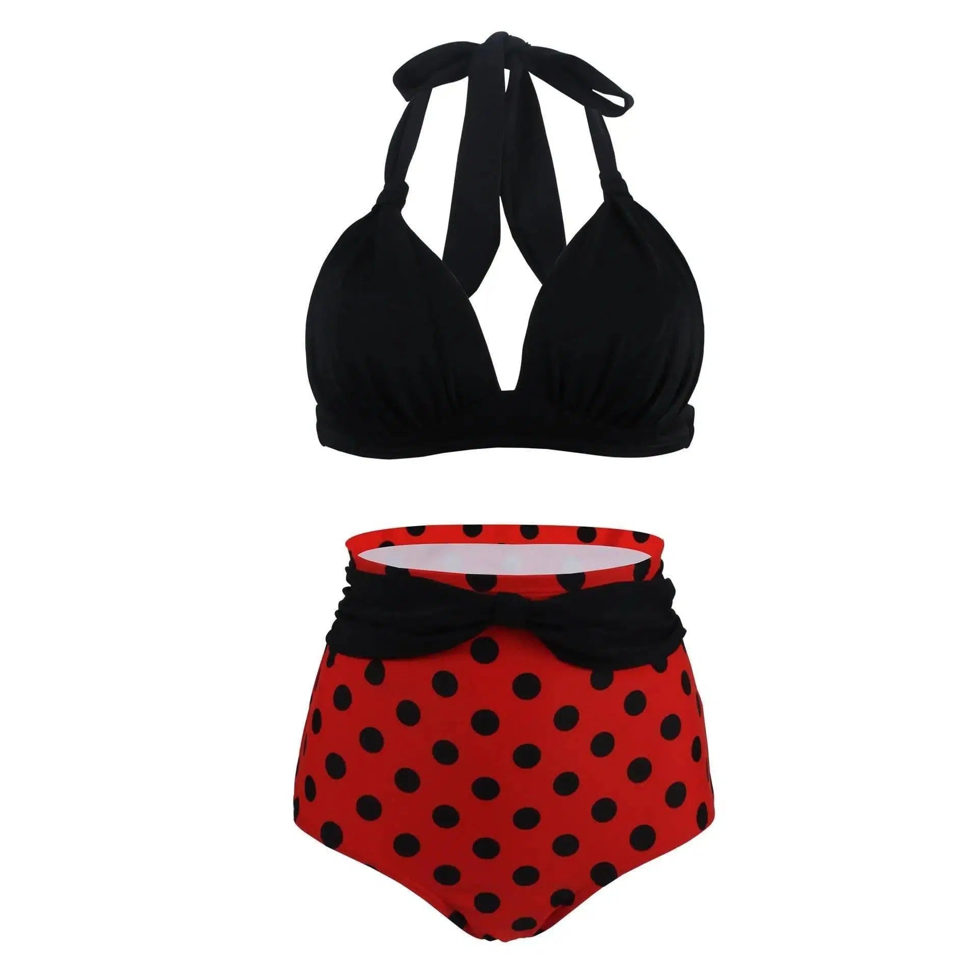 Polka dot high waist swimsuit-05Swimsuit-2