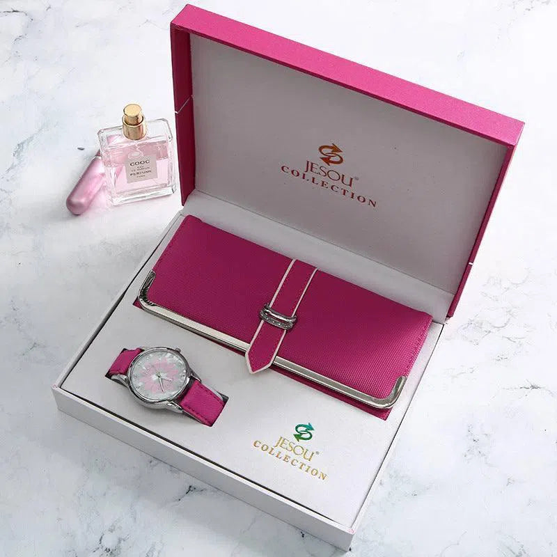 New Product Trendy Fashion Wallet Watch Set Box With Exquisite Gift Box Valentine'S Day Gift Ladies Gift Set-7