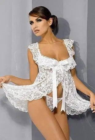 Rose lace lingerie-White-2