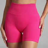 Seamless Yoga Shorts Women Solid Color High Waist Hip-lifting Fitness Pants Running Sweatpants-2