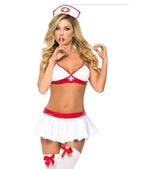 Lingerie Nurse Costume Halloween Nurse Costume-White-2