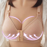 Push Up Bra Front Closure Solid Color Brassiere-front style 2-B-4