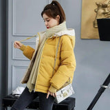 Short Down Coat Loose Korean Style-Yellow-2