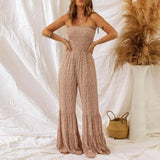 Spaghetti Strap High Waist Jumpsuit For Women LC6411667P704 / XL-3