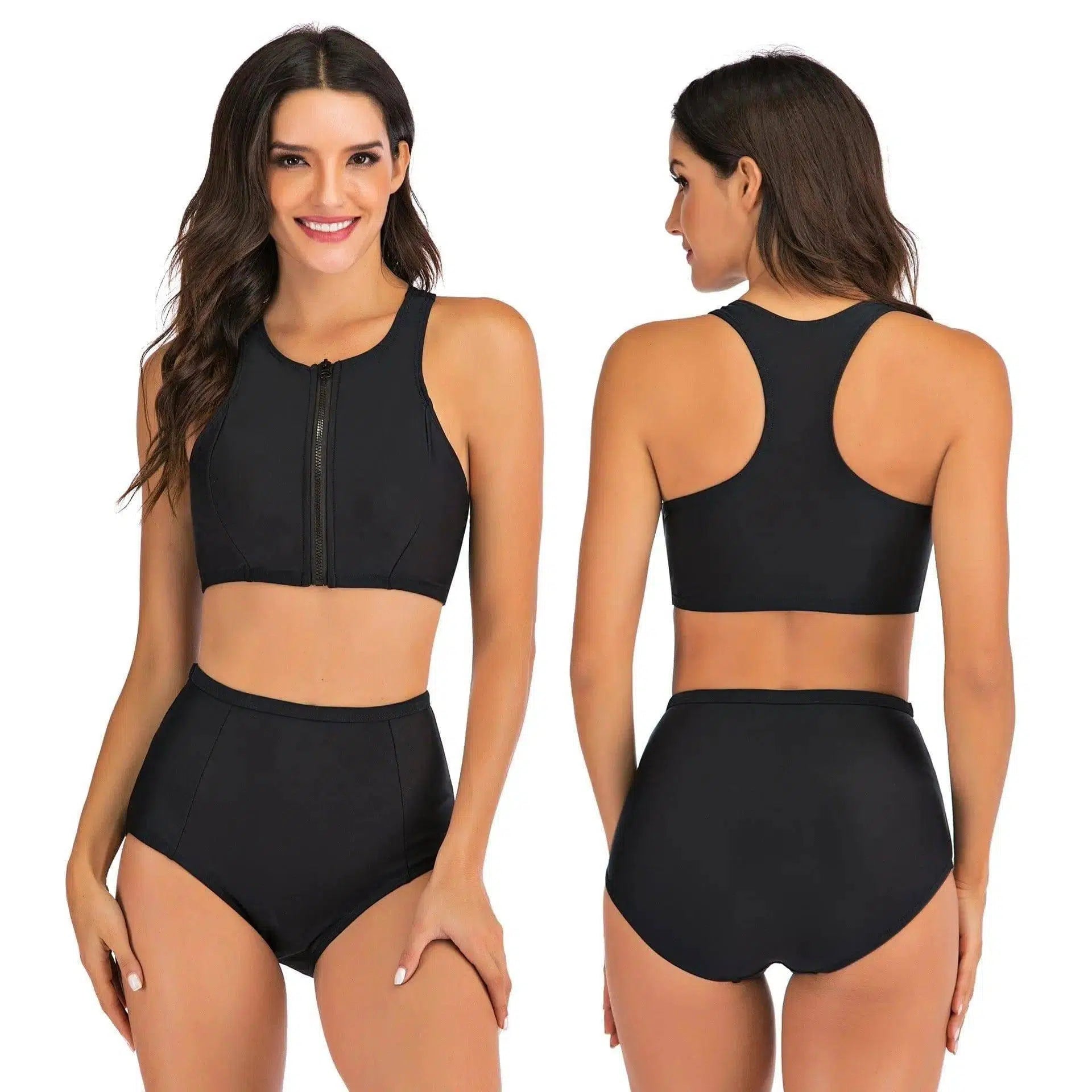 Sports Vest Split Flat Bikini Suit-1