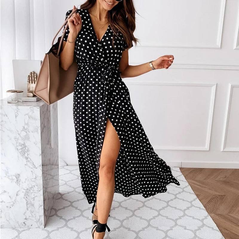 Summer Polka Dot Casual Dresses-2