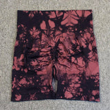 Tie-dye Printed Yoga Pants Summer Quick-drying Fitness-Saucy Red-17